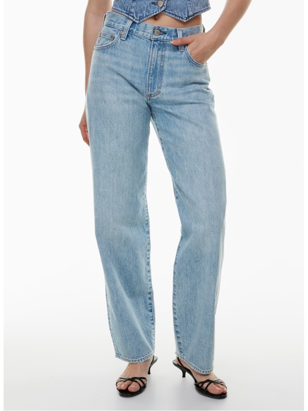 Denim Forum The 90s Kate Mid Rise Baggy Jean